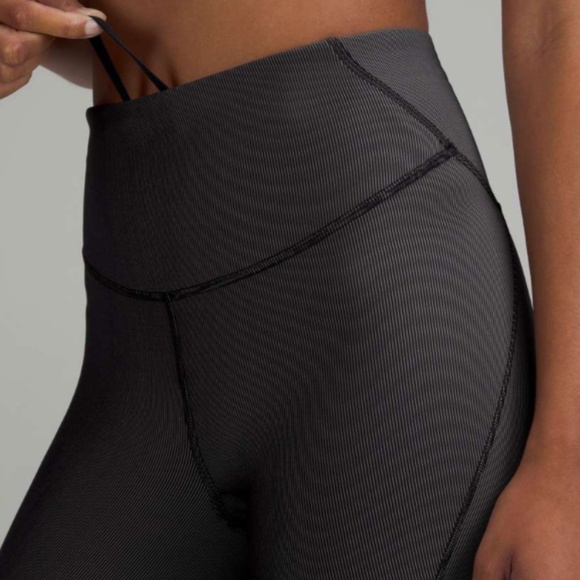 NWOT Lululemon Base Pace High-Rise Tight 25" Two-Toned Black (Size 4) - Picture 3 of 7